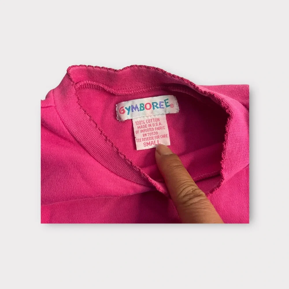 Gymboree Vintage Circa 1990 Fuchsia Puff Sleeve Top